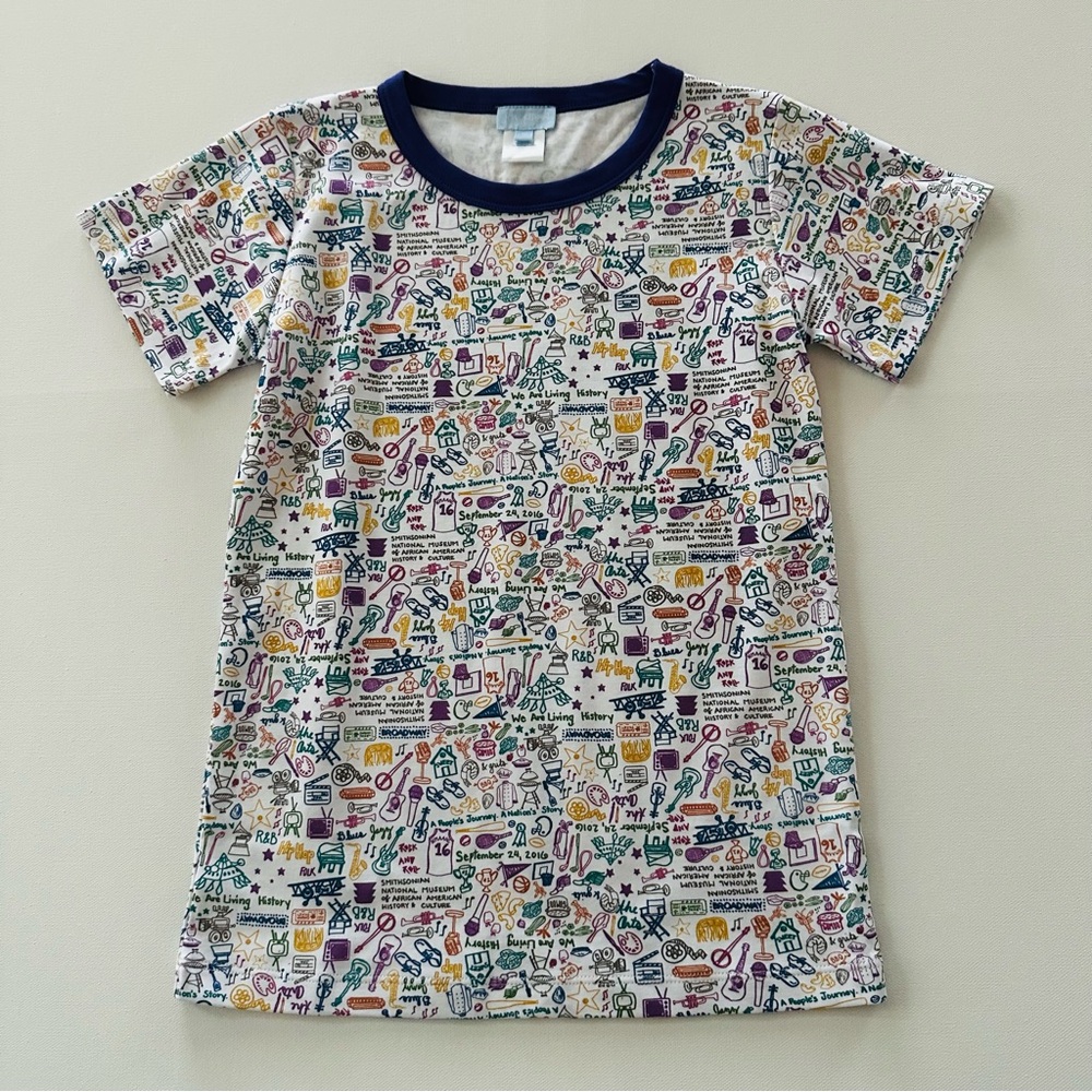 Joy Street Kids 10 Museum Print Tee Top Pima Cotton Purple